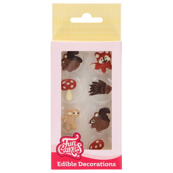 Funcakes - Sukkerdekorasjoner - Høstdyr - 6 stk Funcakes - Sukkerdekorasjoner - Høstdyr - 6 stk