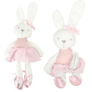 Kosedyrkanin i rosa kjole 42 cm