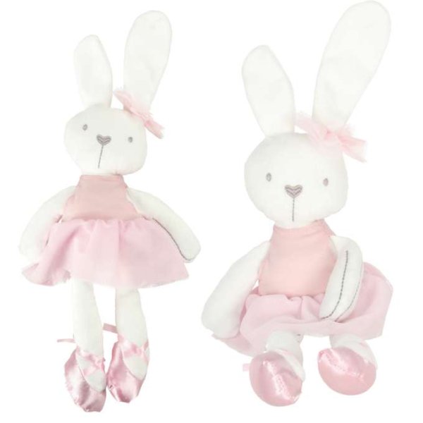 Kosedyrkanin i rosa kjole 42 cm