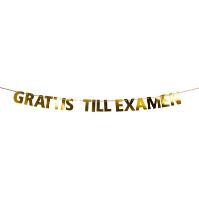 Banner - Grattis till examen - Guld