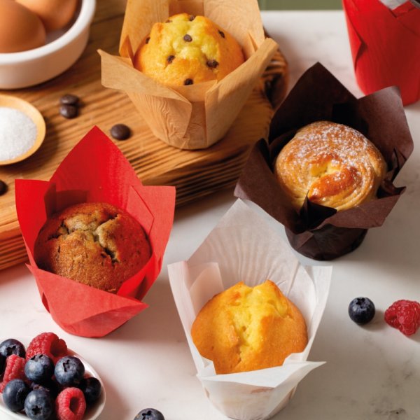 Muffinsformer - Tulip - Hvit - Storpakke - Decora - 400 stk