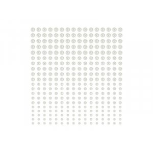Selvklebende perler - Hvite - 144 stk