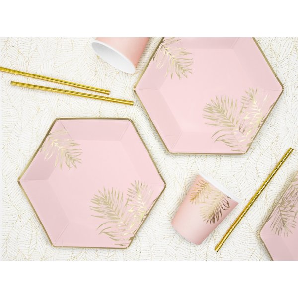 Papirkopper - Blader - Rosa/Gull - 6-pakning Papirkopper - Blader - Rosa/Gull - 6-pakning