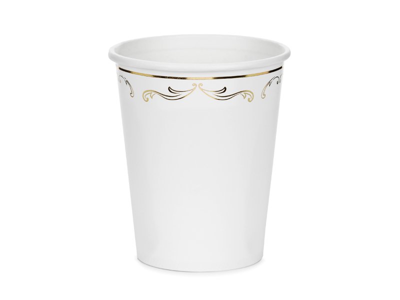 Papirkopp med ornamenter – Hvit – Papirkopper, Borddekking
