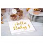 Servietter - Hello Baby - Gull - 20-pakning