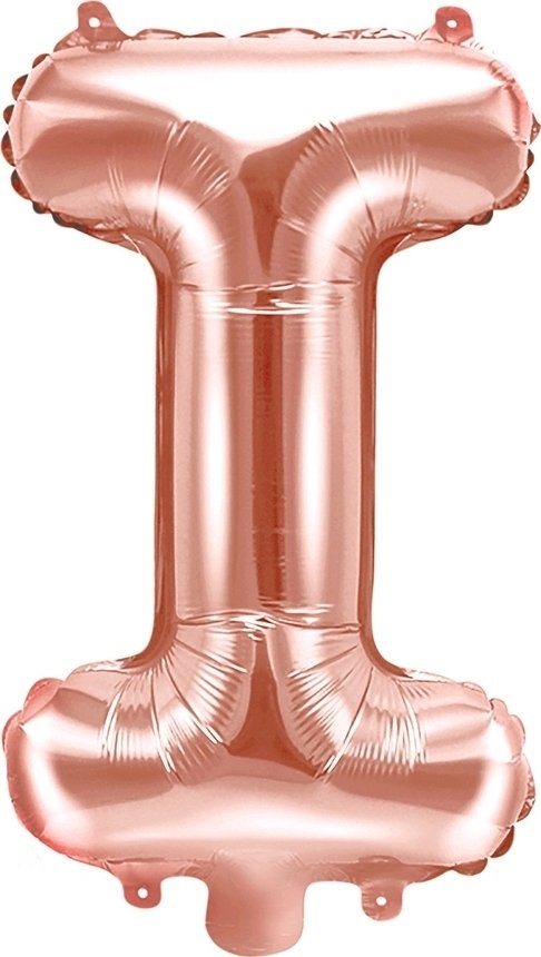 Bokstavballonger – Roségull – 35 cm – Bokstav: I – Bokstavballonger, Ballonger