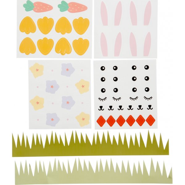 Klistremerker til eggdekorasjon - for 8 egg Klistremerker til eggdekorasjon - for 8 egg