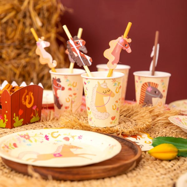 Pappkopper - Hestefest - 6-pakning Pappkopper - Hestefest - 6-pakning