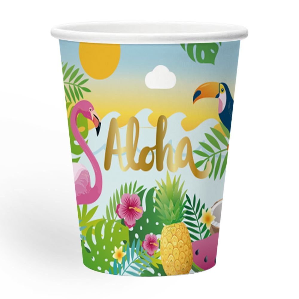 Pappkrus – Aloha – 210 ml – 8-pakning – Papirkopper, Borddekking
