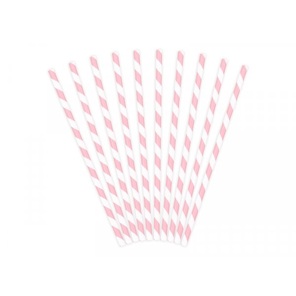 Sugerr - Stripete - Lys rosa - 10 stk