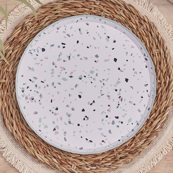 Papptallrikar - Terrazzo