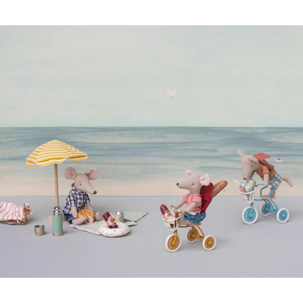 Sykkelkurv for trehjulssykkel - Maileg - Hvit