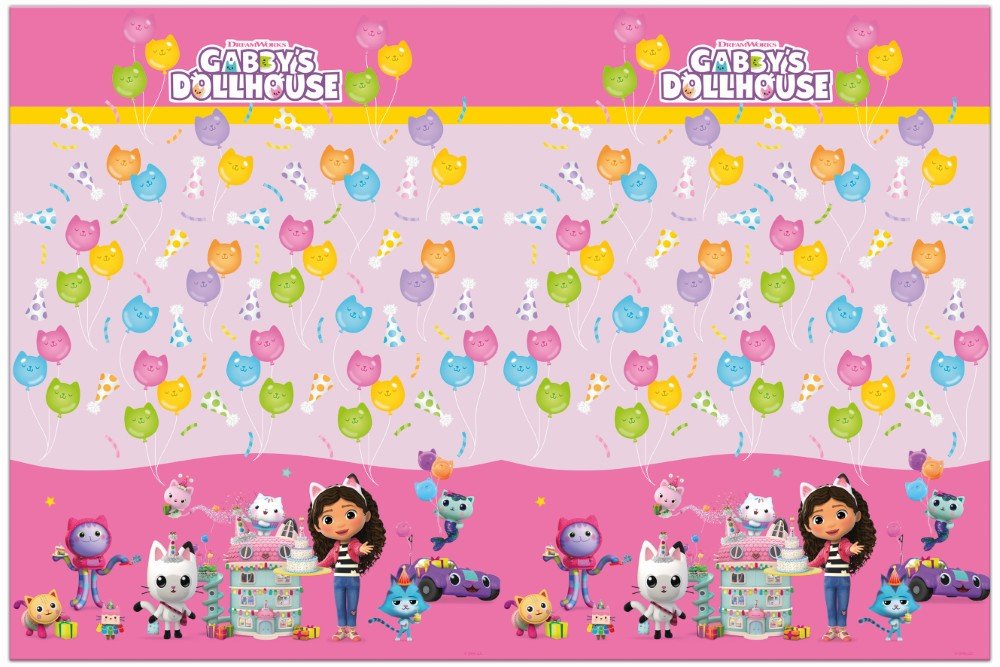 Lerret - Plast - Gabbys dukkehus - 120x180 cm - Gabbys lekehus