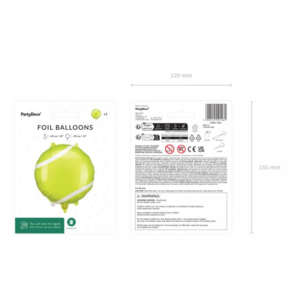 Folieballong tennisball - Mix Folieballong tennisball - Mix