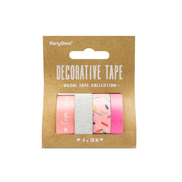 Washi tape - 4-pakning - Mix/Love is in the air