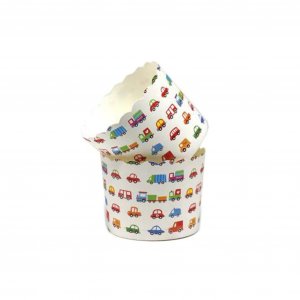 Stabile muffinsformer - Biler - 50-pakning