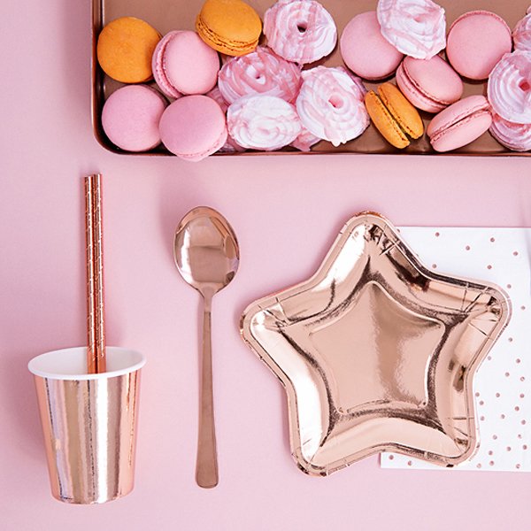 Desserttallerkener - Stjerne - Roségull - 6-pakning Desserttallerkener - Stjerne - Roségull - 6-pakning