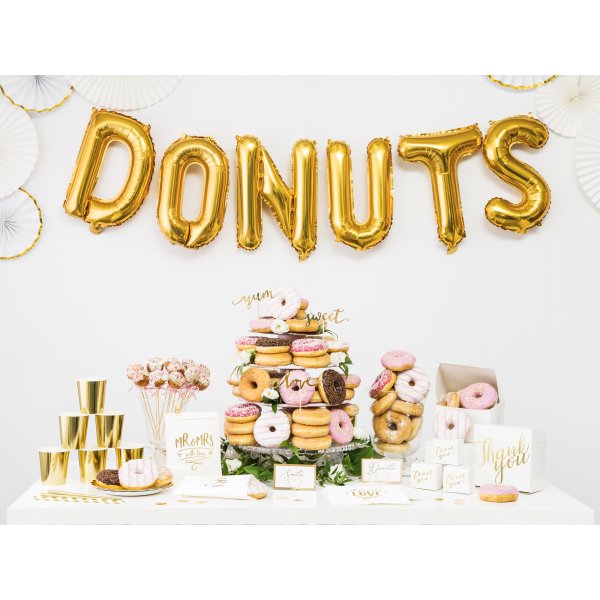 Bokstavballonger - Gull - 35 cm