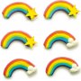 Sukkerdekorasjoner - Regnbuer - 6 stk Sukkerdekorasjoner - Regnbuer - 6 stk