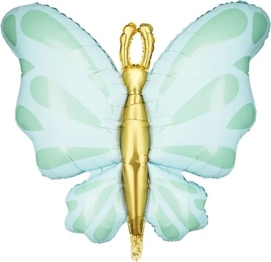 Folieballong - Sommerfugl - Mintgr�nn