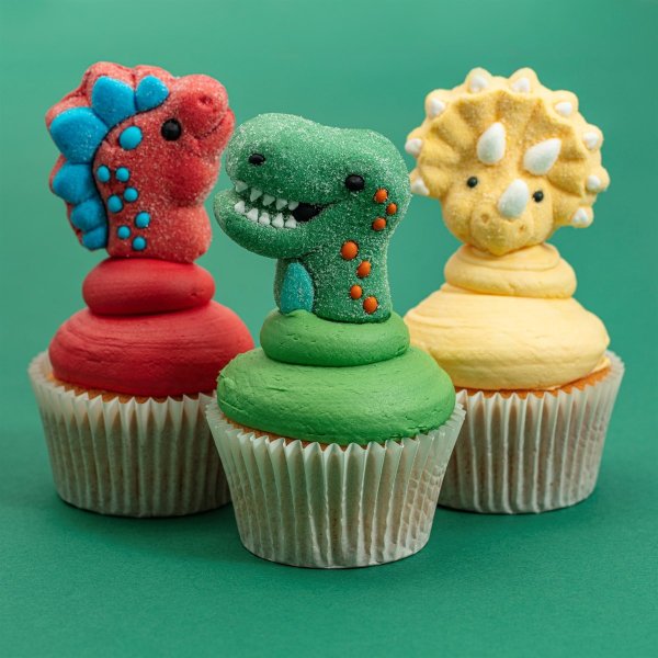 Marshmallow-dekorasjoner - Dinosaurer - 12 stk Marshmallow-dekorasjoner - Dinosaurer - 12 stk