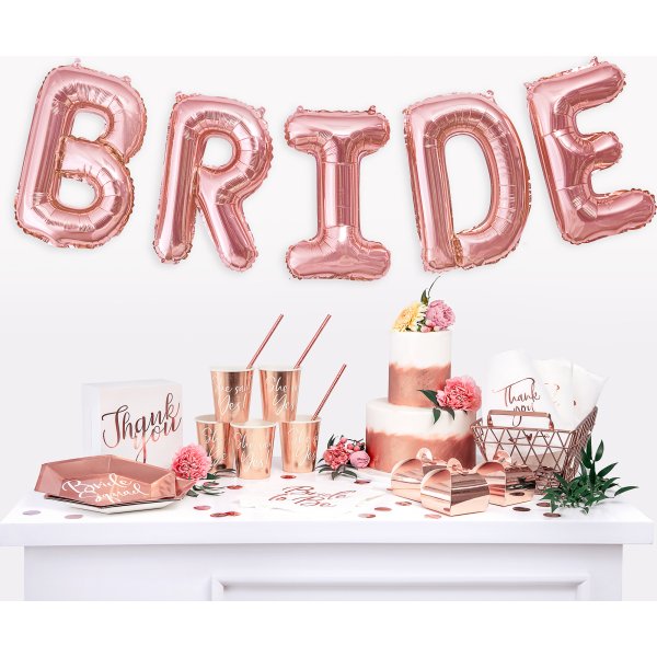 Bokstavballonger - Rosgull - 35 cm