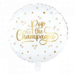 Folieballong - Pop the Champagne - Hvit Folieballong - Pop the Champagne - Hvit