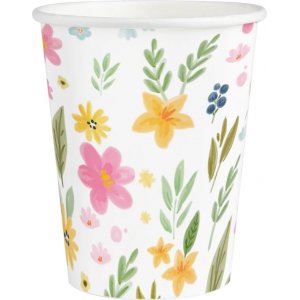 Papirkopper - Ville blomster - 6-pakning