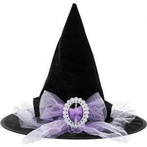 Heksehatt - Svart/Lilla Heksehatt - Svart/Lilla