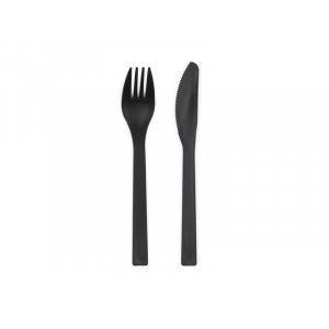 Plastbestikk - Svart