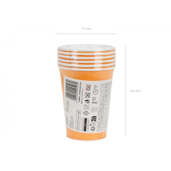 Pappkopp - Lys oransje - 250ml Pappkopp - Lys oransje - 250ml