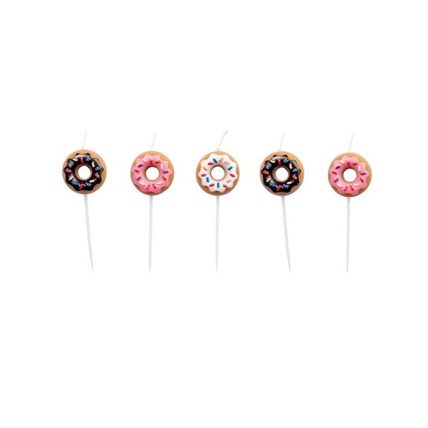 Kakelys Donuts - 5 stk - 8 cm