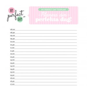 Tidsplan - Bryllupsdagen