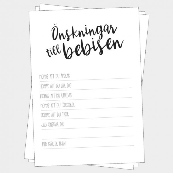 Baby Wishes - Svart/Hvit - Klassisk - 8-pakning Baby Wishes - Svart/Hvit - Klassisk - 8-pakning