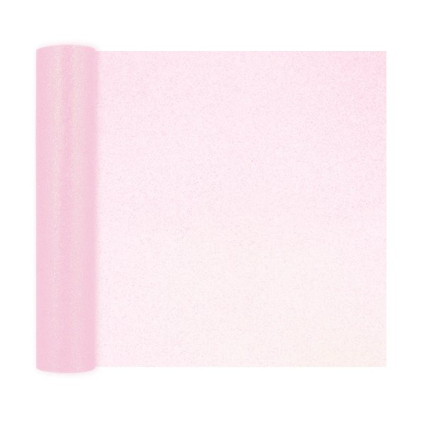 Tyll - Lys rosa - Glitter - Rull (30 cm bred, 9 m lang)