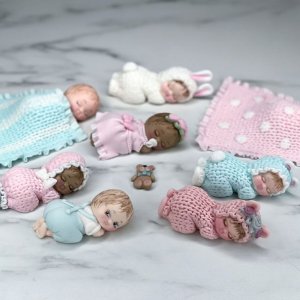 Silikonform - Katy Sue - 3D baby med klr