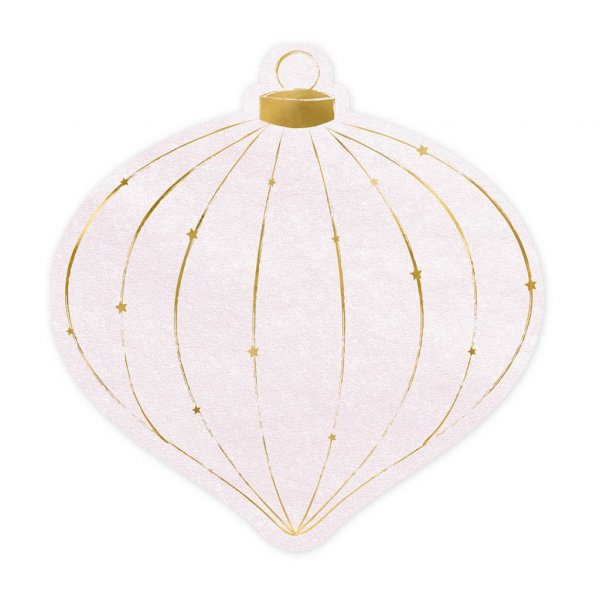 Servietter - Julekule - Rosa Jul - 20-pakning