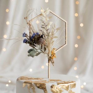 Kaketopper - Tre - Sekskant Kaketopper - Tre - Sekskant