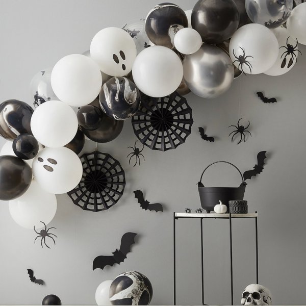 Ballongbue - Halloween - Svart/Hvit Ballongbue - Halloween - Svart/Hvit