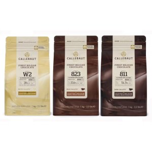 Sjokolade - Favoritter fra Callebaut - Hvit, mørk og melkesjokolade - 3 kg Sjokolade - Favoritter fra Callebaut - Hvit, mørk og melkesjokolade - 3 kg