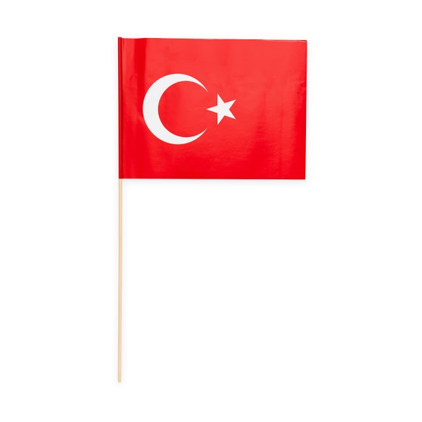 Papirflagg - Tyrkia - 20x30 cm - 10-pakning Papirflagg - Tyrkia - 20x30 cm - 10-pakning