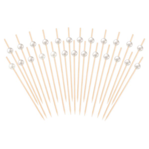 Snackpinner/Drikkepinner - Perle - 12 cm - 25 stk Snackpinner/Drikkepinner - Perle - 12 cm - 25 stk