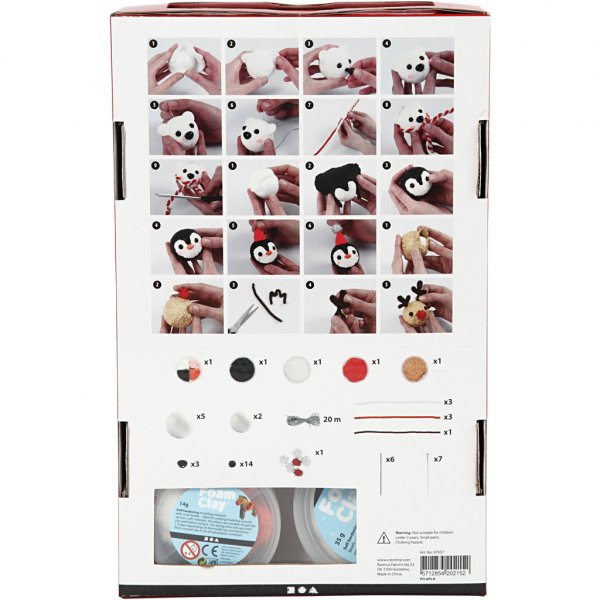 Håndverkssett - Pyntekuler - Polardyr Håndverkssett - Pyntekuler - Polardyr