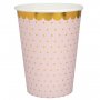 Papirkopper - Prikket med gull - Rosa - 10-pakning Papirkopper - Prikket med gull - Rosa - 10-pakning