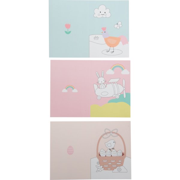 Pskekort - Konvolutter, klistremerker og penner - 3-pakning