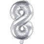 Tallballong - Sølv - 35 cm - Tall: 8