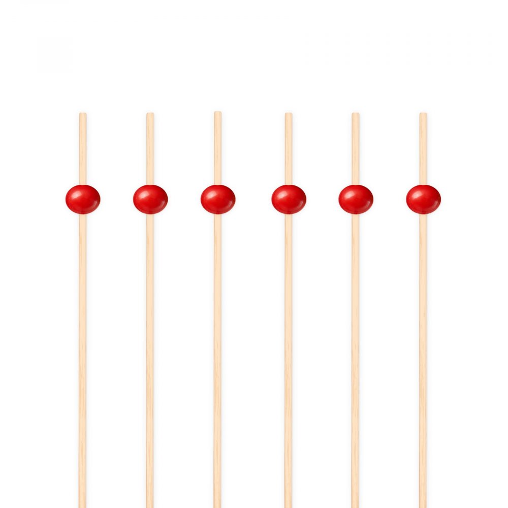 Snackpinner/Drikkepinner - Røde - 12 cm - 25 stk - Bestikk, Borddekking