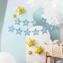 Girlander - Stjerner - Babyshower - Lysebl