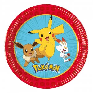 Papptallerkener Pokémon 20 cm 8-pakning Papptallerkener Pokémon 20 cm 8-pakning