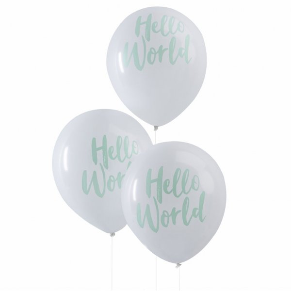 Ballonger - Hallo verden - 10-pakning Ballonger - Hallo verden - 10-pakning